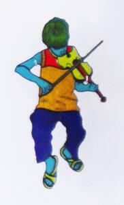 People, Boy with Violin