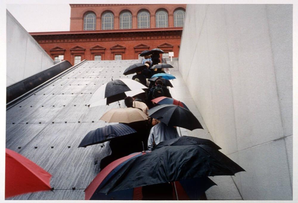 Umbrellas at the Escalator