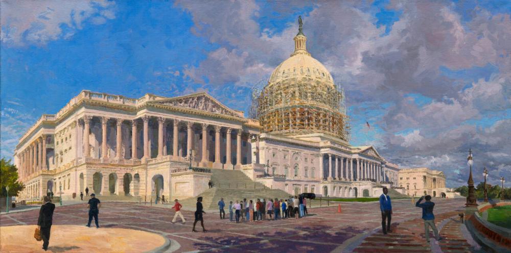 Erecting Scaffolding at the Capitol
